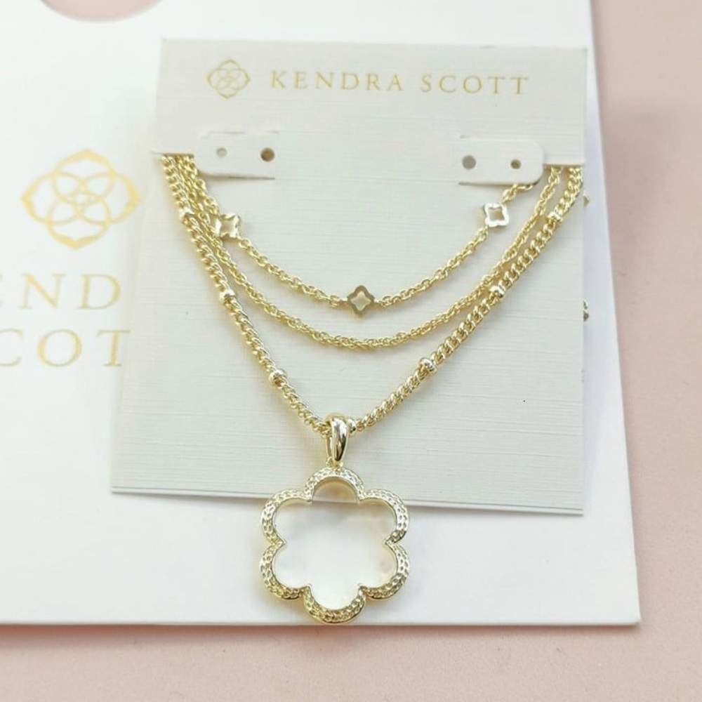 Kendra Scott Susie Convertible Multi Strand Necklace in Gold, LIKE-NEW!